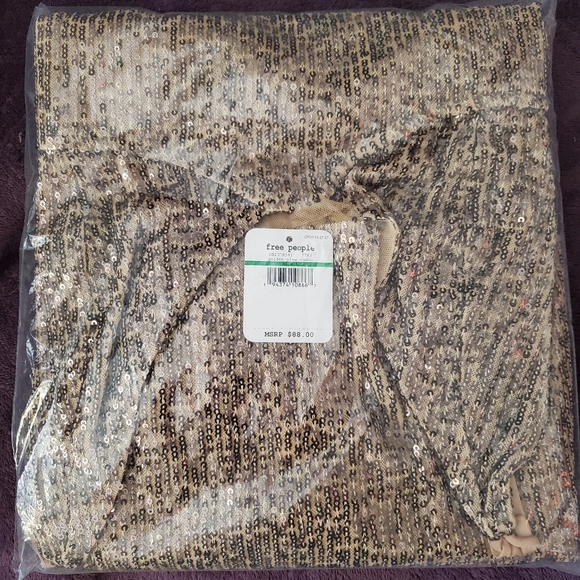 HP 🎉 NWT Free People Gold Rush Mini Dress - Picture 3 of 9